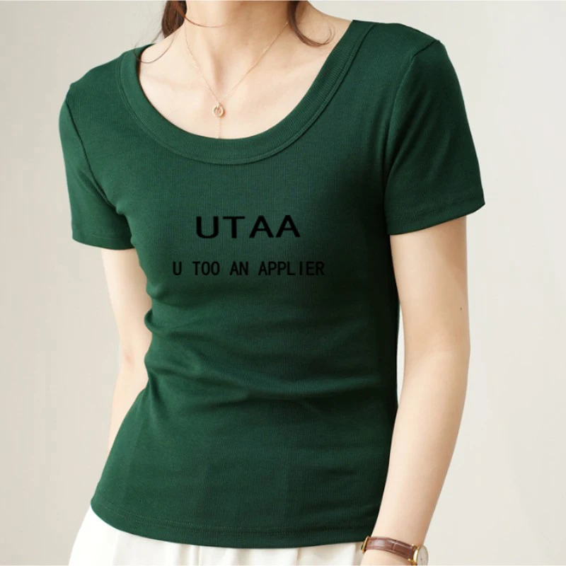 23 Golf T-shirt Women's Fashion Summer Cotton Golf Top Brand Logo UTAA Golf Short Sleeve Fashion Street Golf Apparel