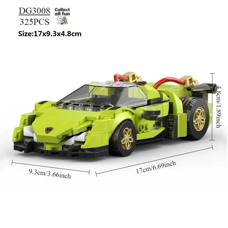Фото Строительные блоки, супер гоночный автомобиль, скорость, сделай сам, MOC, кирпичи, известный гоночный автомобиль, развивающая игрушка, подарки для мальчиков, забавный подарок на день рождения №4