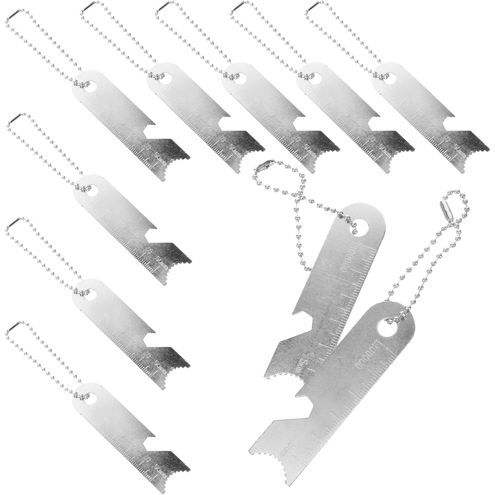 10 Pcs Flint Scraper Outdoor Fire Making Tool Scrapers Accessories Convenient Measuring Gauge Manganese Steel Striker Rod