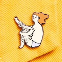 i love my legs ginger girl brooch metal badge lapel pin jacket jeans fashion jewelry accessories gift