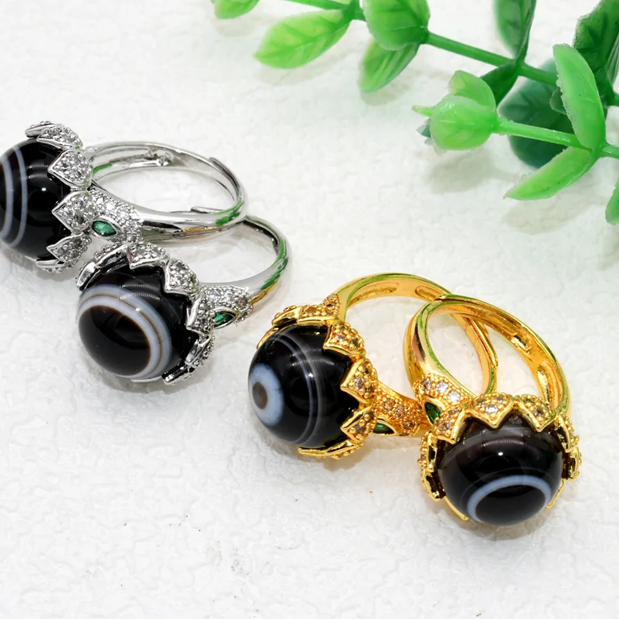 Новинка модные ювелирные изделия унисекс кольцо из натурального черного агата с