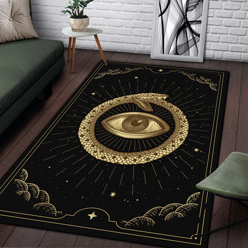 

Black Mysterious carpet non slip living room rugs Camping mat yoga mat moderne home dekoration floor mats outdoor rug