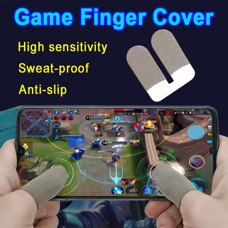 

A pair gray mobile game finger covers, breathable and sensitive to touch the phone screen, winter mobile game finger tip covers