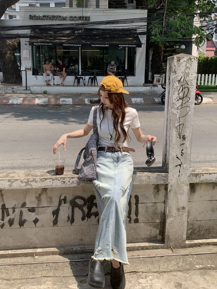 Юбка-трапеция Женская раздельная с завышенной талией и разрезом