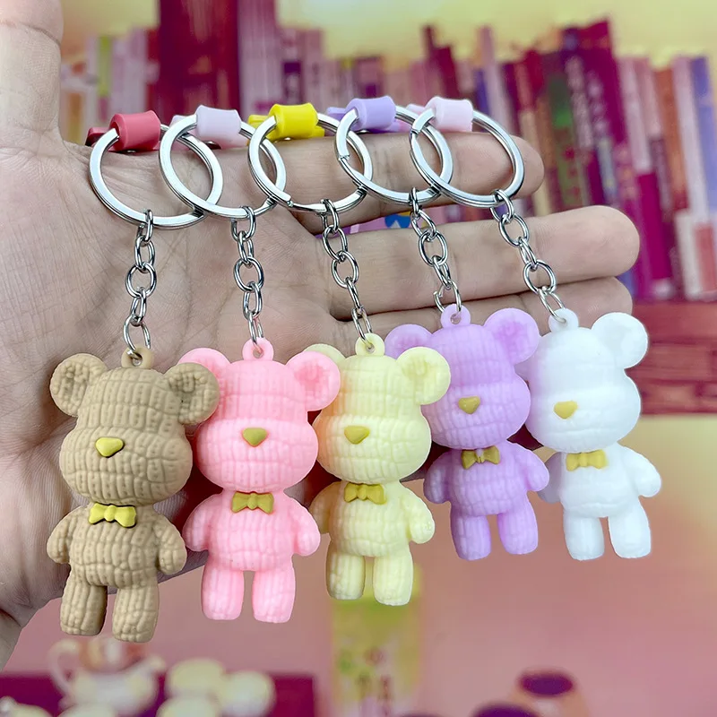 

Creative cute cartoon bear doll kawaii children's birthday gift backpack pendant toy animal key chain toy