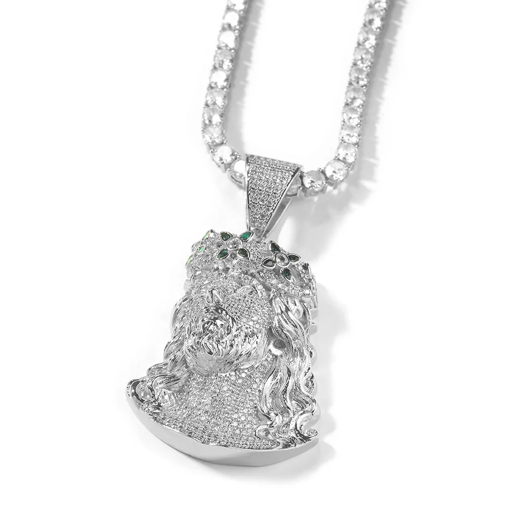 Фото Большая фигурка CZ в форме блестящего Bing Iced Out кулон ожерелье рок-рэпер модные ювелирные изделия в стиле хип-хоп BP317 №5