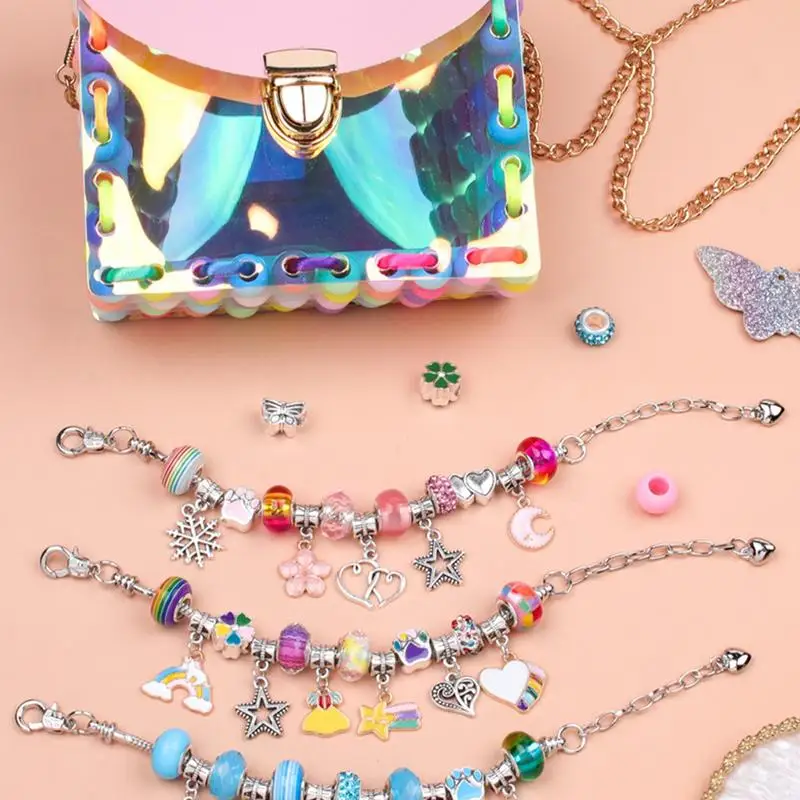 Набор для изготовления браслетов девочек. Детские ювелирные изделия. Повышение