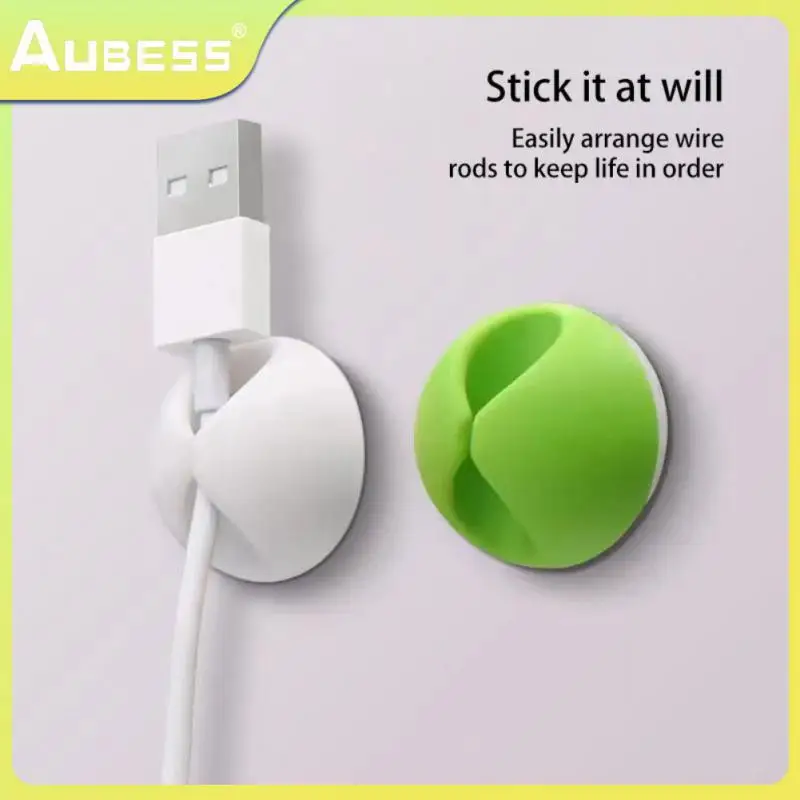 

USB Cable Organizer Cable Winder Desktop Tidy Management Clips Silicone Cable Holder For Mouse Headphone Keyboard Wire Organizer