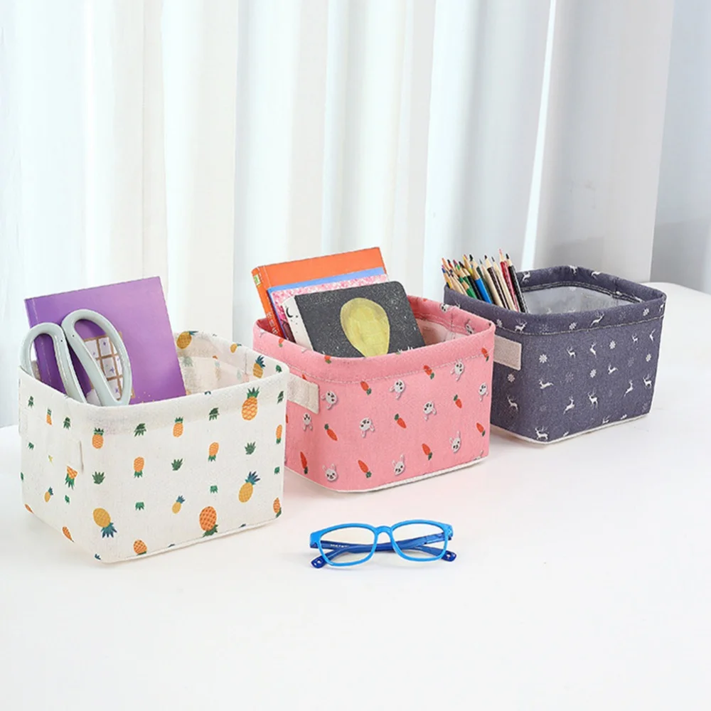 

Fabric Storage Basket Foldable Home Decor Toy Organizer Canvas Storage Bins for Baby Kids Pets Office Makeup Keys
