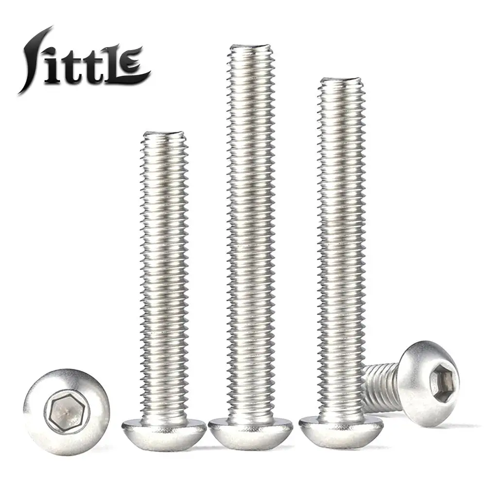 1/20 Pcs M5 M6 304 Stainless Steel Hexagon Socket Cup Screw Bolts Tornillos Para Madera Vis Parafuso Socket Head Machine Screws images - 4
