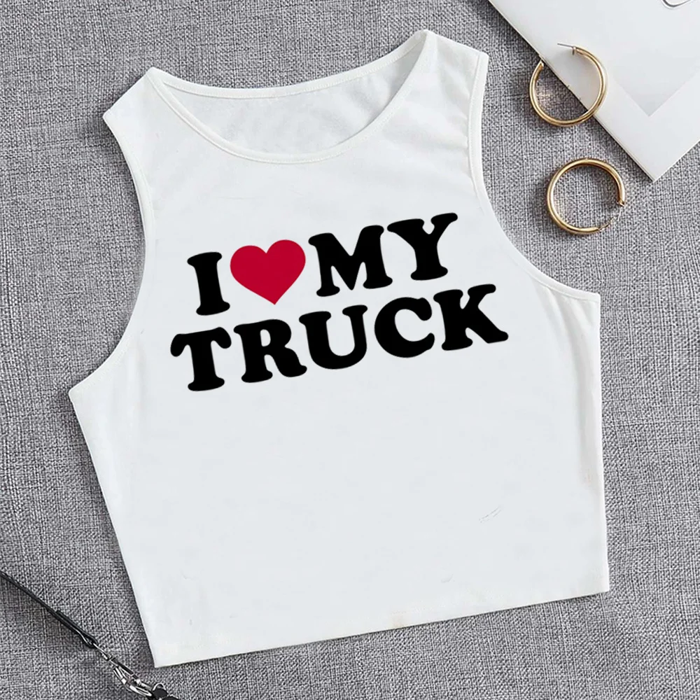

I love my truck майка fairycore 2000s, графический короткий топ для девушек kawai trashy goth 2000s, короткий топ, одежда