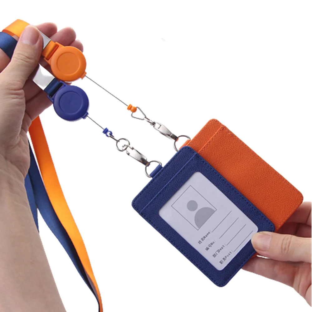 

Student Campus Card Holder Lanyard ID Card Holders Employee Case Cover Women's ID Business Badge Card Case Credential Holder