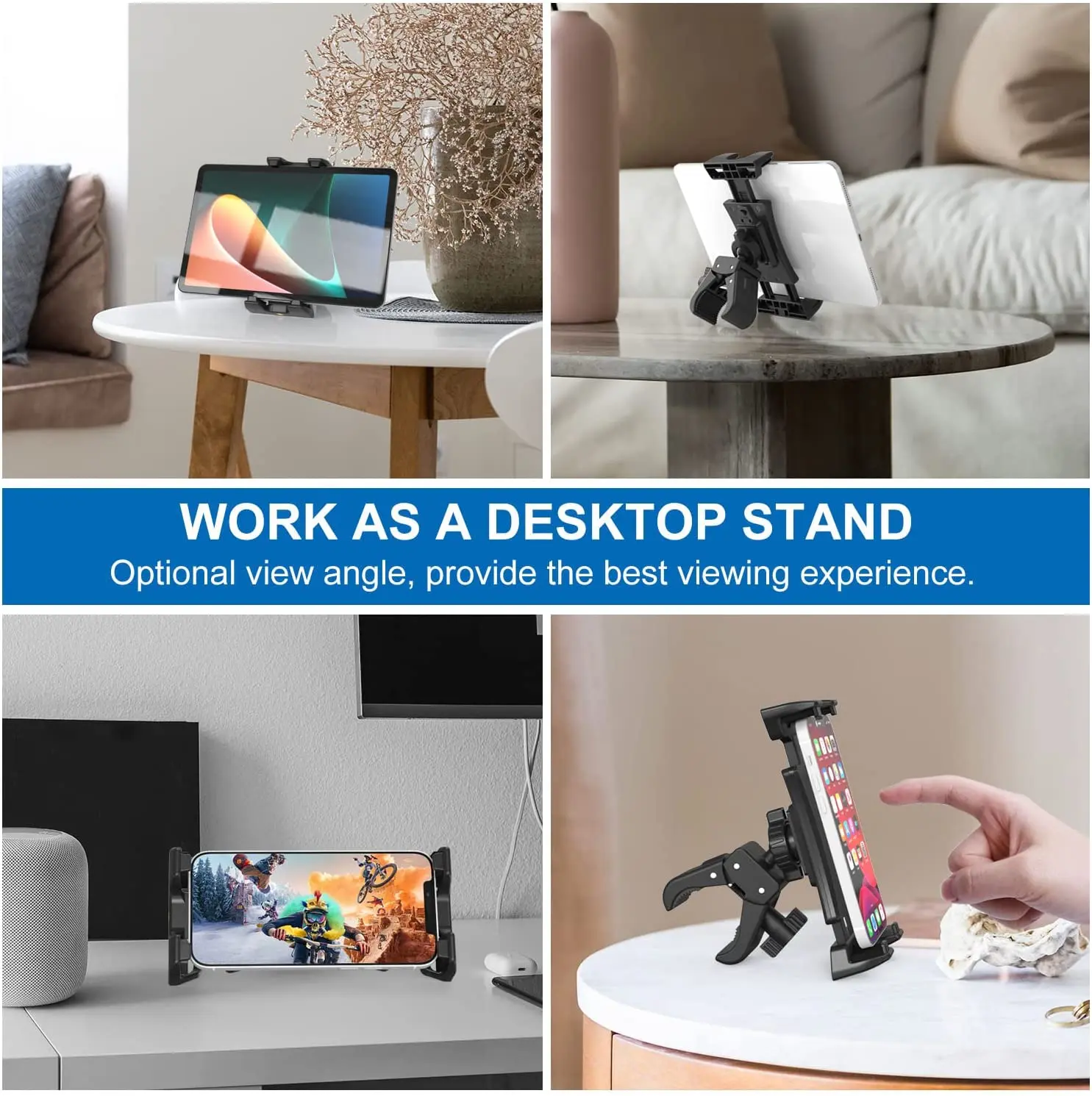 Bikes Tablet Holder 4-12 inch Treadmill Flexible Mount Bicycle Bracket Handlebar Stand Support For iPad Samsung Xiaomi