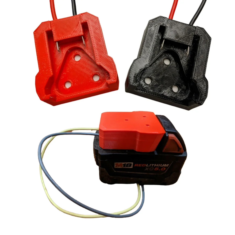 

Milwaukee M18 Battery Adapter Holder Dock With Leads Universal Wheels Conversion Ugrade For DIY Portable LED Light Power Tools