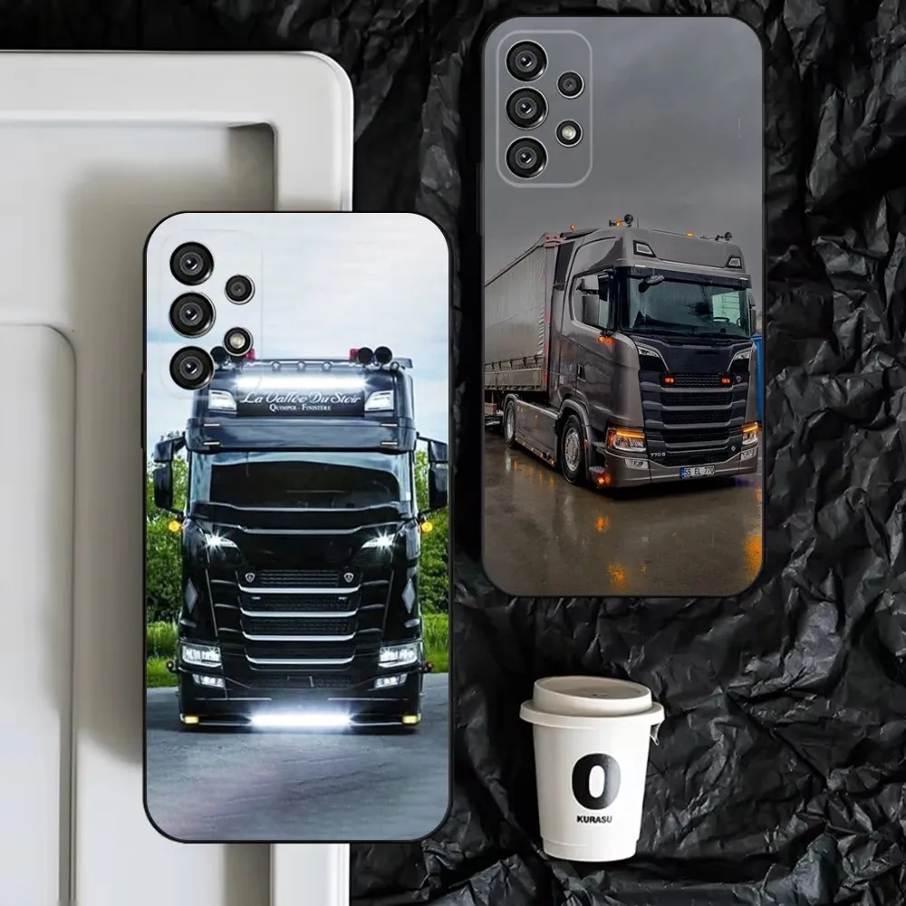 Trucks SA-AB Phone Case For Samsung S25 S24 S23 S22 S21 S20 S10 Ultra Plus Lite FE Soft Silicone Black Cover