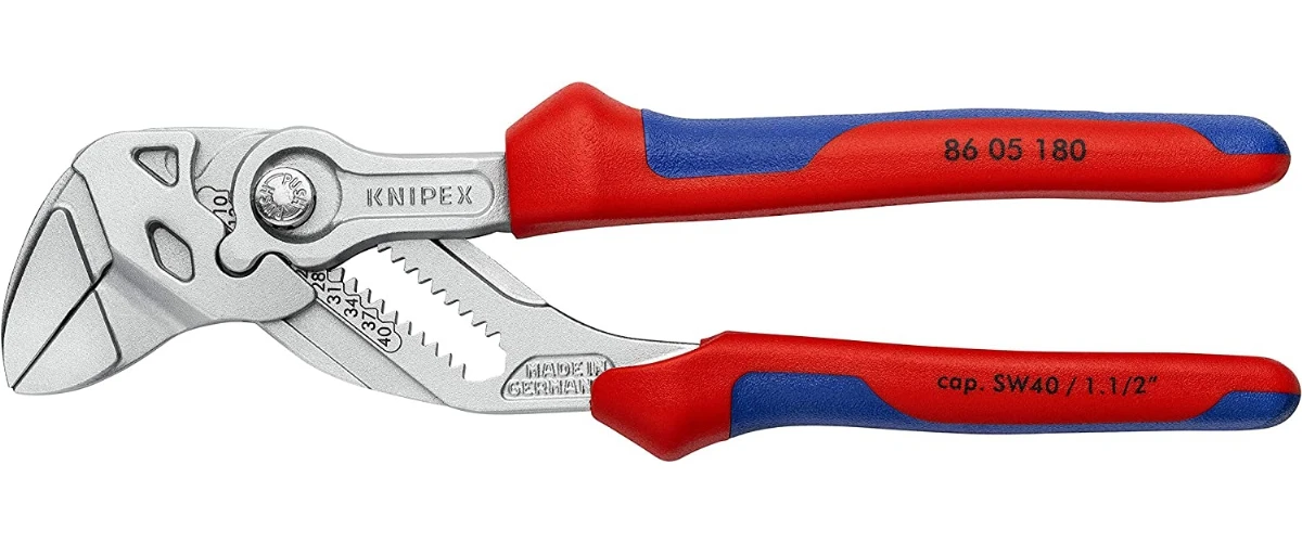 Фото Инструменты KNIPEX - Плоскогубцы-ключ, 8605150, хромированные, многофункциональные (8605180), 7-1/4 дюйма, 8605200 №2