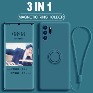 original liquid silicone case for oneplus 9 8 pro case soft ring holder strap cover for oneplus 9 pro phone bumper one plus 9pro free global shipping