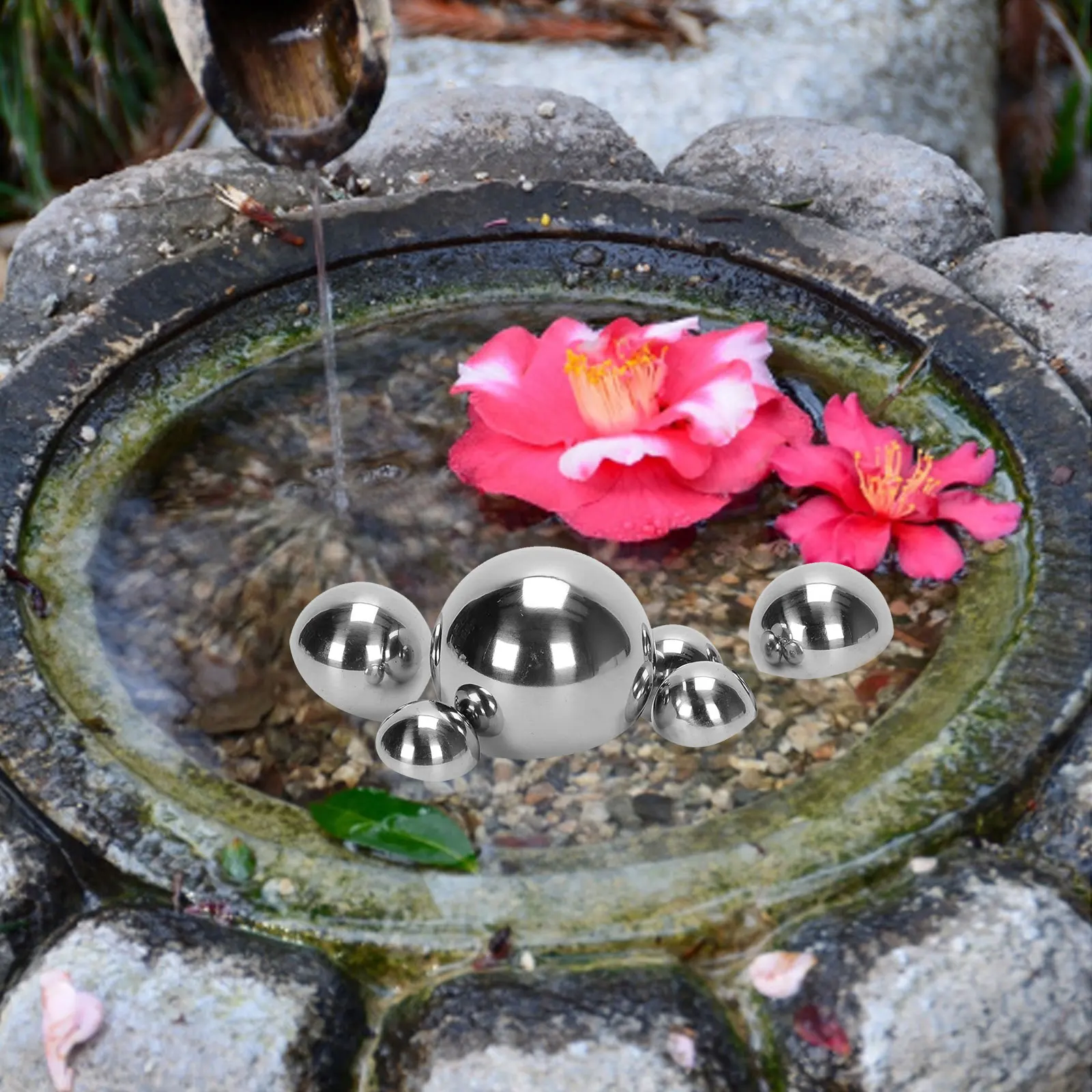 

Garden Balls Stainless Steel Mirror Globe Swimming Pond Ball 6 Pack Silver for Home Garden Decorative Props Globe