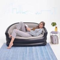 inflatable double air sofa for adult love chair beach garden outdoor reclining chair bed foldable travel camping sleeping bag