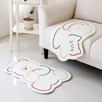 creative special shaped imitation cashmere thickened floor mat japanese cute bear plush carpet mute personality photo place rugs