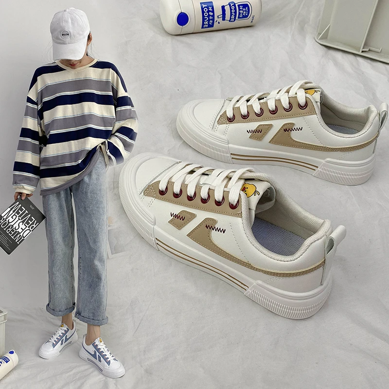 

Casual Female Shoes Women Flat Shoes 2022 Spring Autumn Fashion Round Toe Lace up Breathable Comfortable Shoes Sneakers