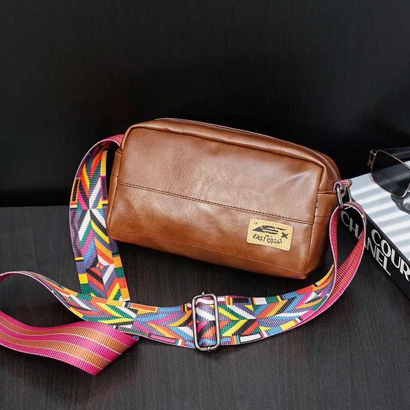 Сумка-слинг в Корейском стиле для мужчин крутые кожаные мужские сумочки через