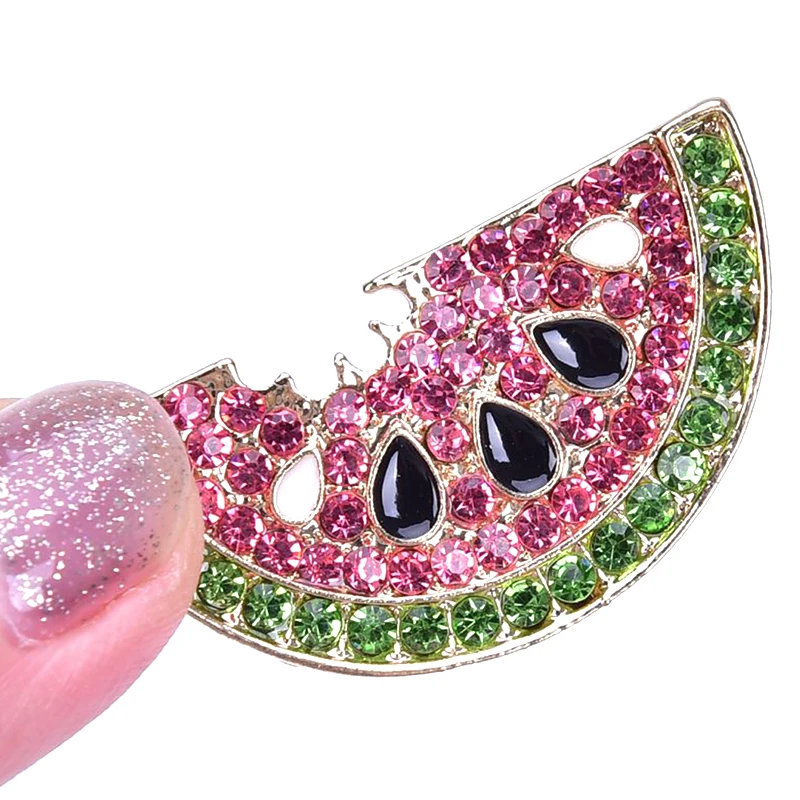 

1pcs Fashion Summer Style Rhinestone Watermelon Brooches Cute Fruit Brooch Pin Kids Backpack Badges Jewelry