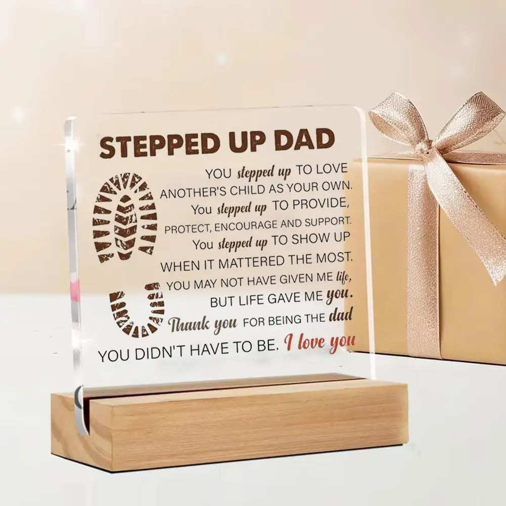Акриловая настольная декоративная вывеска Stepped Up Dad нежная с напоминанием