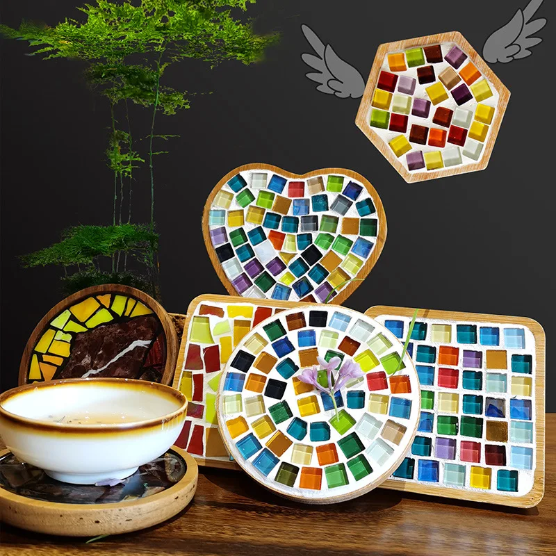 

Handmade DIY Materials Creative Mosaic Materials Bag Coaster Pot Pad Restaurant Creative Decoration Children's Educational Toys