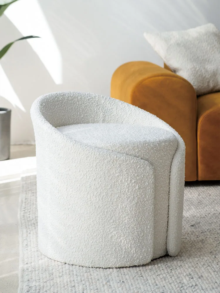 

Custom Nordic small round stool, cloth art low stool, tea table stool, shoe changing stool, round pier, sofa stool