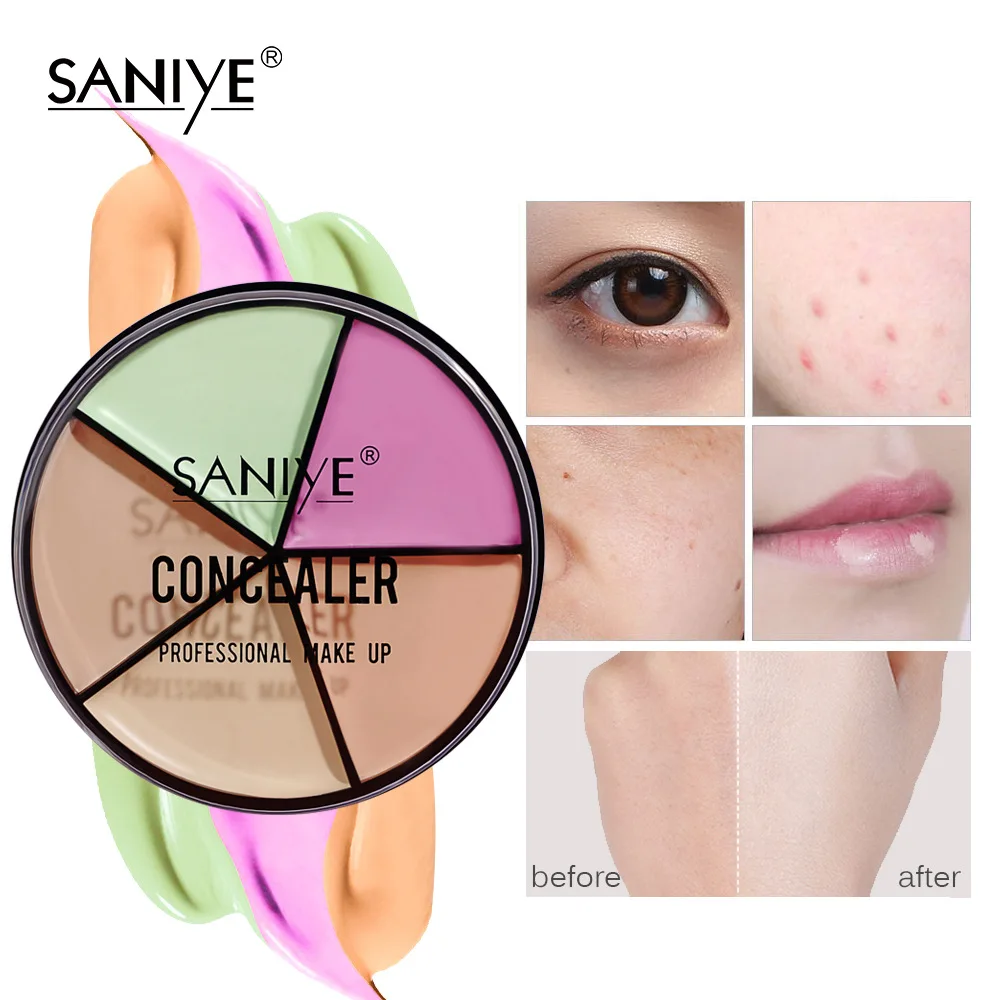 

5 Colors Contouring Concealer Palette Moisturize Primer Brighten Skin Colour Oil Control Foundation Makeup