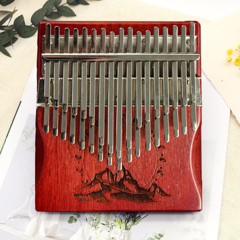 

Professional Kalimba 34 Tone Thumb Piano Mahogany Vintage Solid Wood Finger Piano Instrument With Learning Book For Beginners