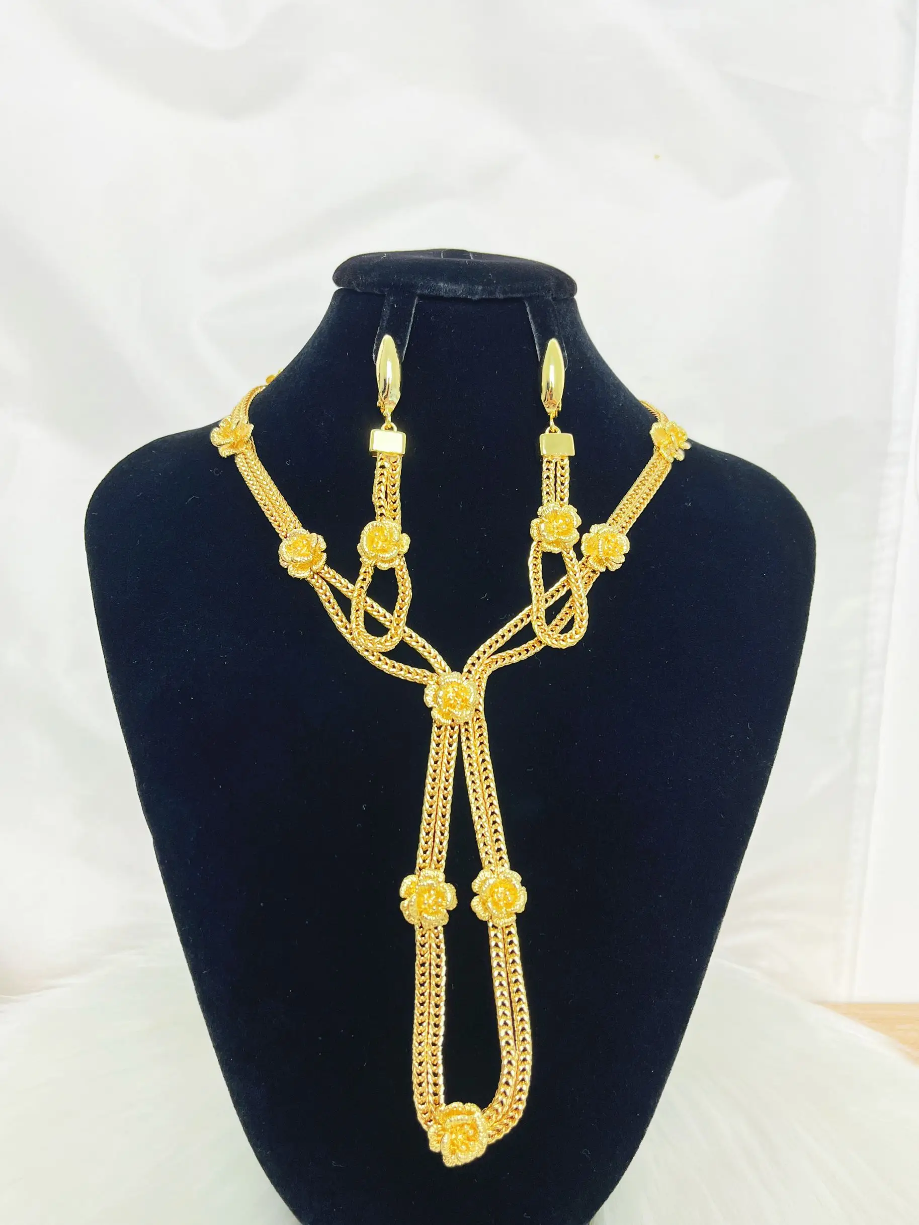 

Dubai Jewelry Set Women Wear Party Wedding Anniversary Fashionable Gold Plating Luxurious And Elegant