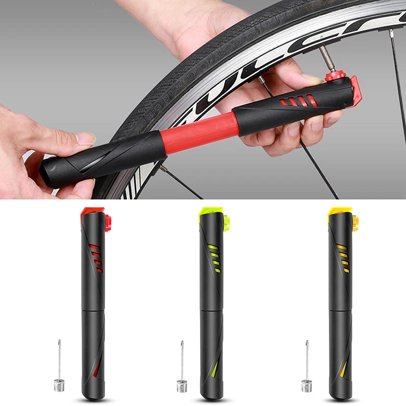 

1 Pcs Telescoping MTB Road Bike Pump Portable Mini Bicycle Aluminum Alloy Hand Air Pump Yellow Green Red Color Cycling Pump Tool