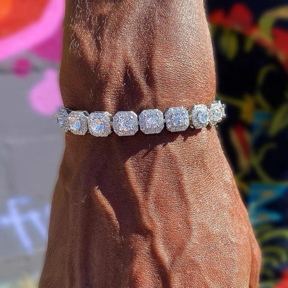 Браслет мужской с шармами и подвесками из фианита Ювелирное Украшение