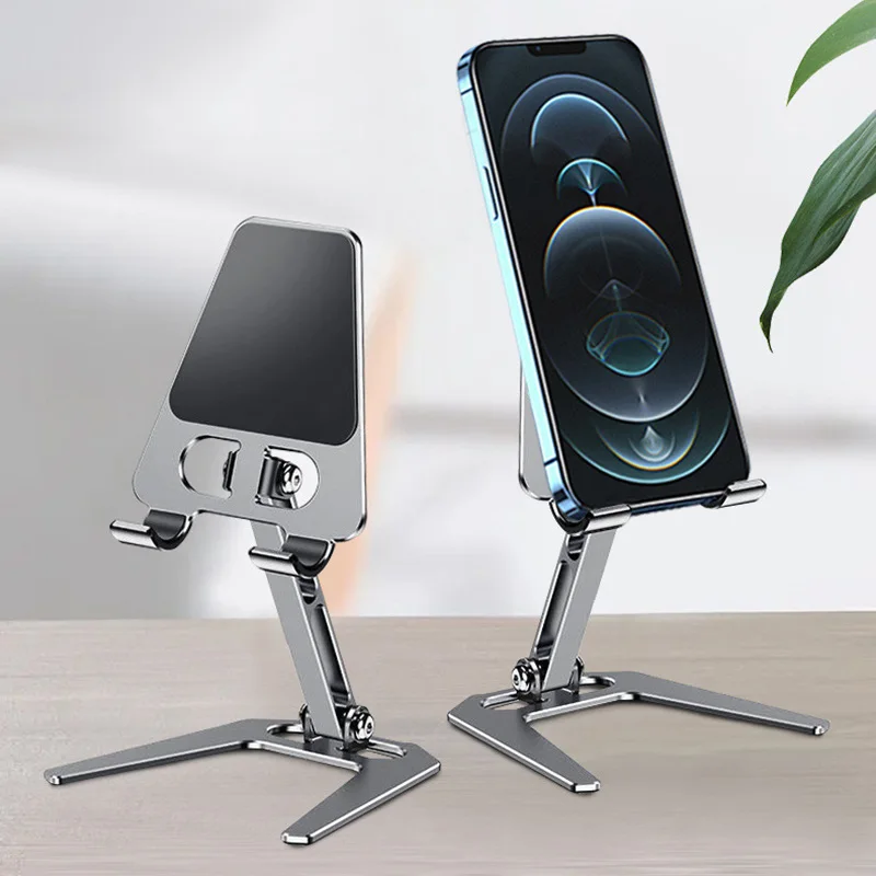 

Desktop Phone Holder Aluminium Alloy Cell Phone Stand Holder Foldable Tablet Support Small Portable Whole Metal Bracket