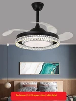 modern fan light household fan chandelier led ceiling fan lamp wing foldable reversal remote control dc inverter fan lamp