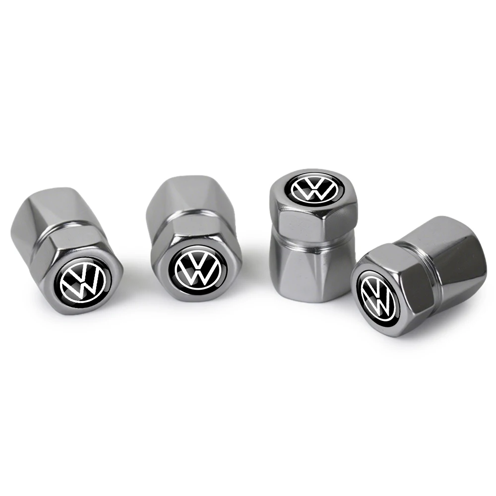 Фото 4 шт. алюминиевые колпачки для автомобильных шин для Volkswagen Golf Polo Passat B8 T4 T5 T7 T-roc Jetta Tiguan Touran Tcross Touareg Passat B6 №4