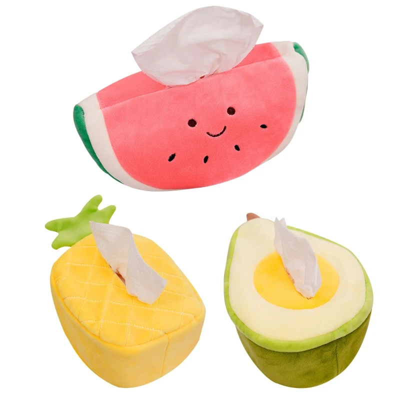 

Portable Tissue Napkin Holder Cute Fruit Style for Car for SEAT Back Armrest Box Car Accessories Plush Drawer Box