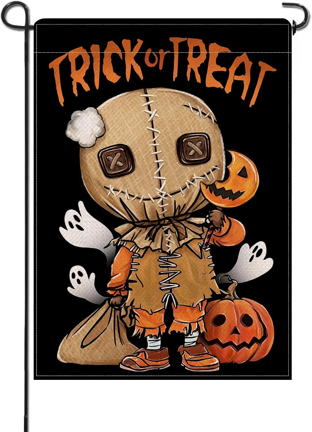 Artofy Halloween Trick or Treat Sam Маленький декоративный садовый флаг жуткий призрак Джек О
