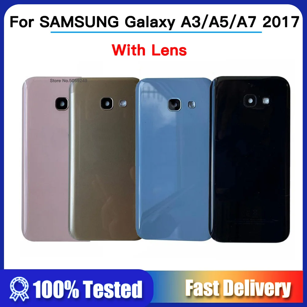 Задняя крышка батарейного отсека Замена для Samsung A3 A5 A7 2017 A320 A520 A720 A320F A520F A720F задняя