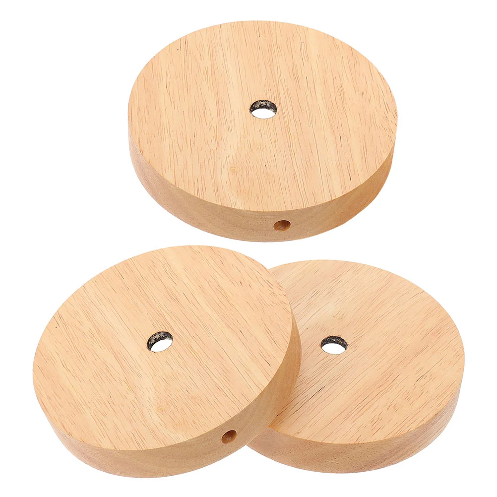 

3Pcs Base Lamp Supplies Wooden Lamp Base Wooden Table Lamp Stand Night Lamp Wood Bases Nightstand Lamp Base