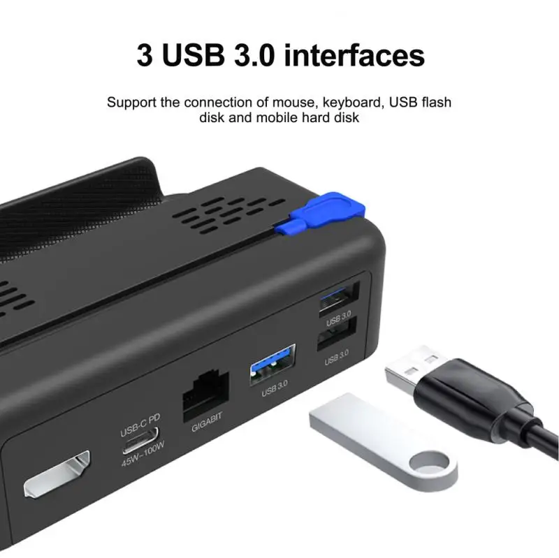 

Steam Deck Docking Docking Station Stand Dock Usb-c Rj45 Ethernet Support Data Transmission Multifunctional For Steam Deck 1pc
