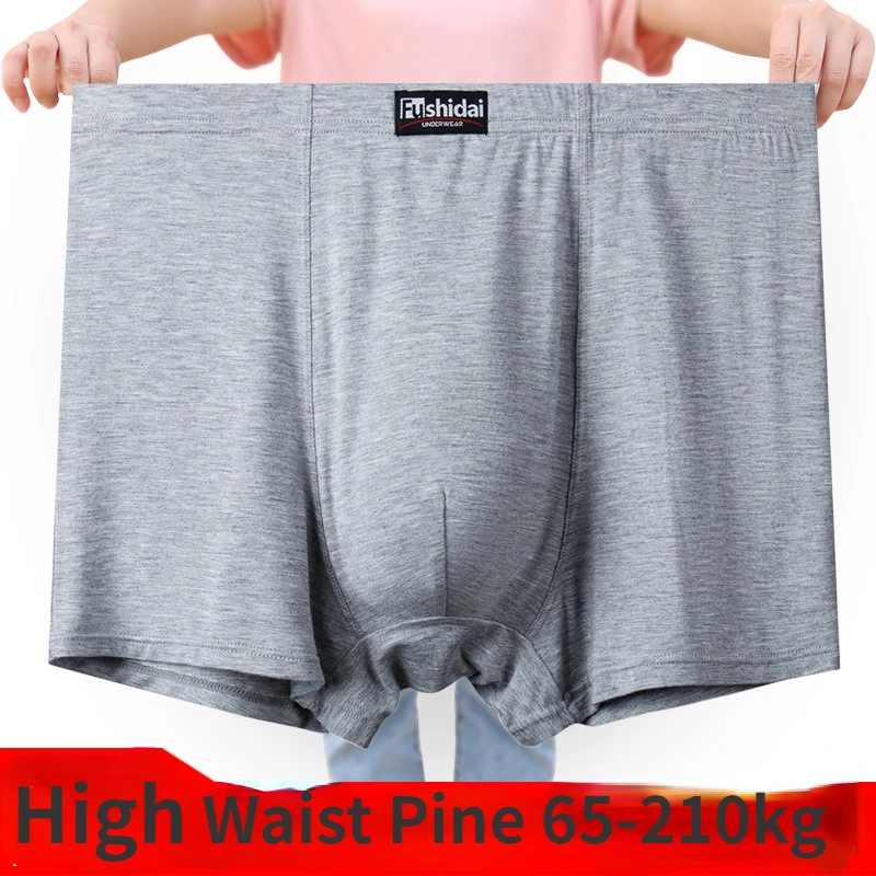 

2XL-13XL Plus Size Pure Cotton High Waist Boxers Men Underwear Breathable Male Panties Oversized Dad Loose Pantie Underpants