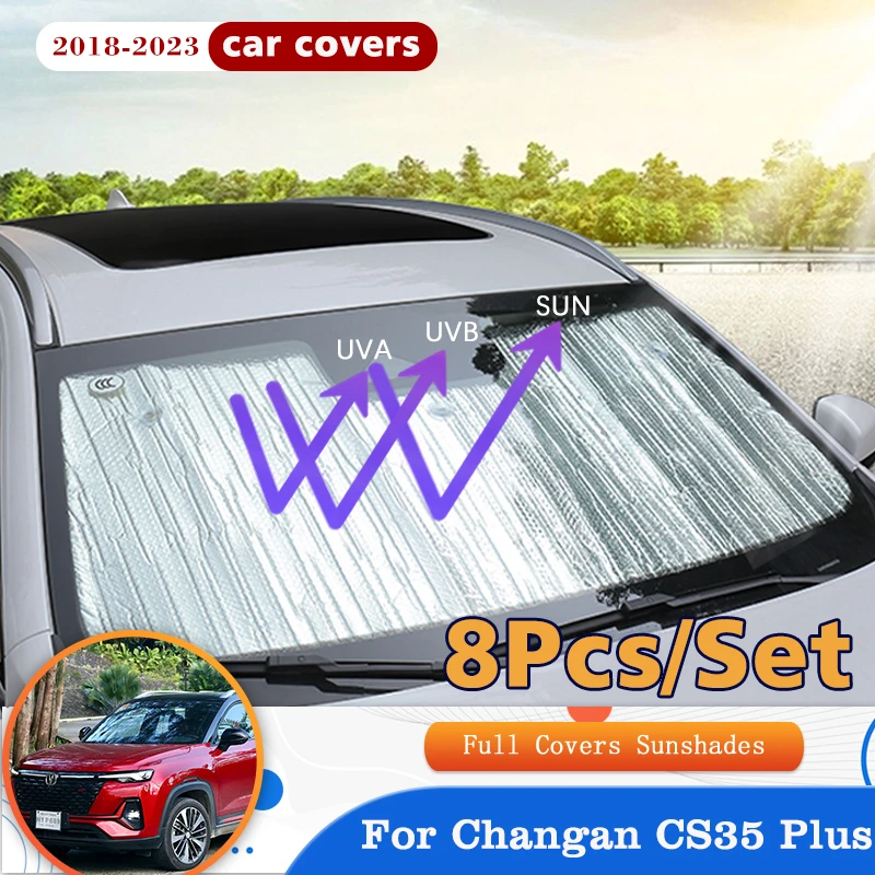 

Для Changan CS35 Plus 2018 2019 2020 2021 2022 2023 солнцезащитные козырьки, оконный козырек, защита от солнца и лобового стекла, аксессуары для интерьера