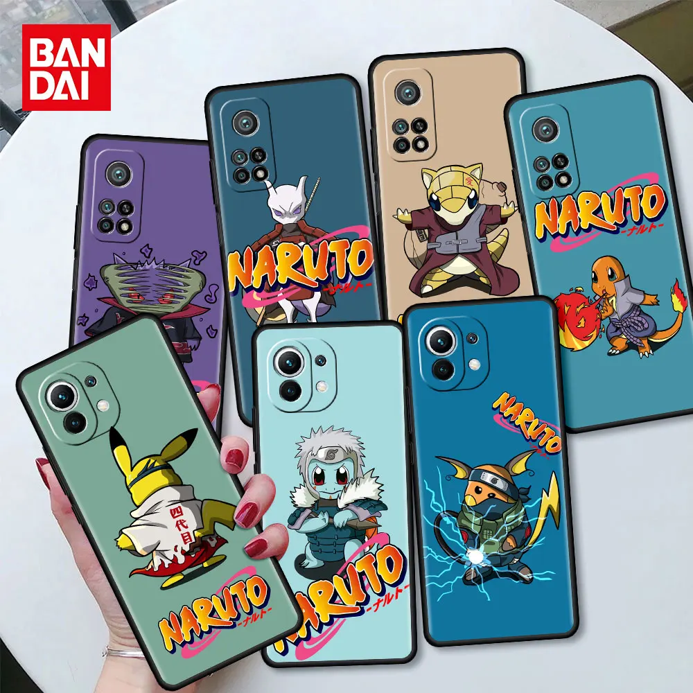 

Cover for Xiaomi Poco X3 NFC 11T Pro Phone Case For Mi 11 Lite 12 Note 10 9T 10T F1 M3 12X F3 Soft Shell Naruto Pokemon Anime