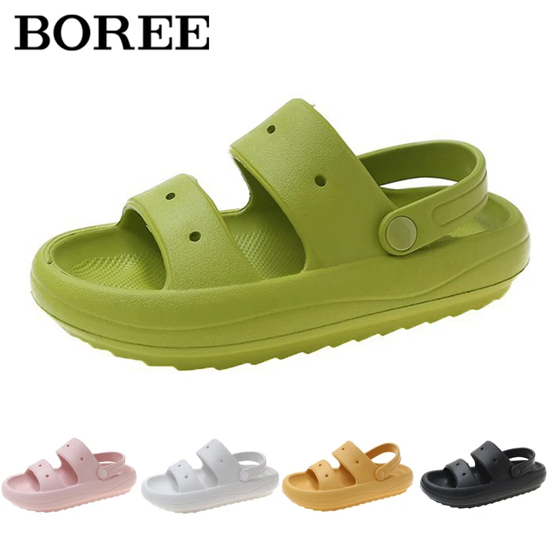 

New Women Sandals Summer Platform Shoes Outside Non-slip Beach Sandals Soft Thick Sole Slippers Feamale Non-slip Indoor Slippers