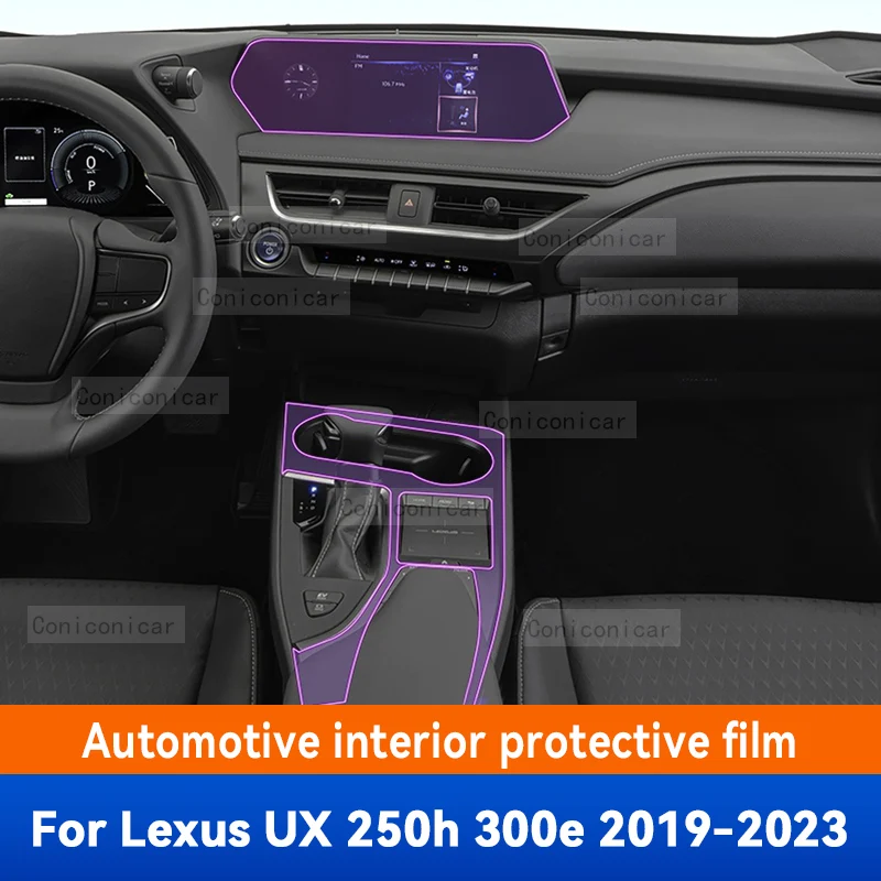

For LEXUS UX 250h 300e 2019-2023 Car Interior Gearbox Panel Dashboard Center console Anti-Scratch Protective Film Accessories
