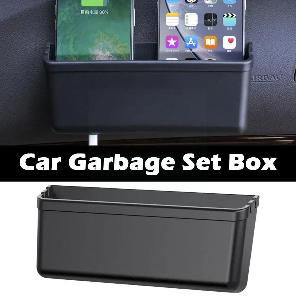 

Black ABS Car Door Side Storage Box Organizer Auto Dashboard Holder Pocket For Phone Key Interior Parts Car Accessories Gad G6I7
