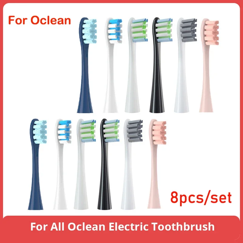 Фото Сменные насадки для Oclean Flow/X/X PRO/ Z1/ F1/ One/ Air 2/SE, насадки для щеток, мягкая звуковая зубная щетка DuPont, вакуумная щетина №1